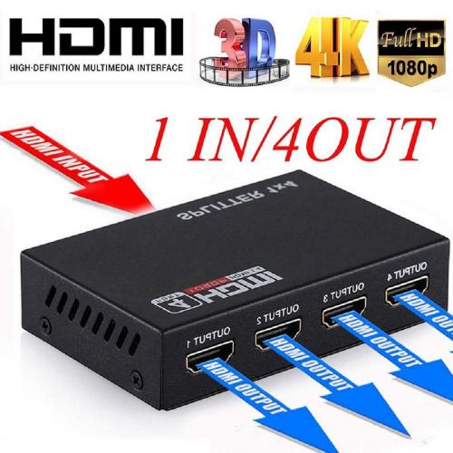 Splitter HDMI 4K, Répartiteur HDMI 1 Entrée 2 Sorties, 4K@30HZ 3D UHD  1080P, Duplicateur HDMI 1 en 2 Sorties pour Xbox/ PS3/ PS4/  DVD/Roku/Blu-Ray/HDTV et Plus Appareil : : High-Tech