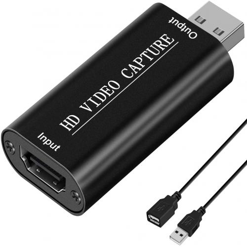 4K HDMI Video Capture Card,Video Record Card,Audio Capture Adapter,HDMI to  USB Audio Video Recording in 1080P@30Hz, 4K@30Hz for